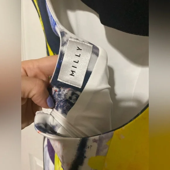 Milly Graffiti-print racerback sheath dress size M - Picture 8 of 11